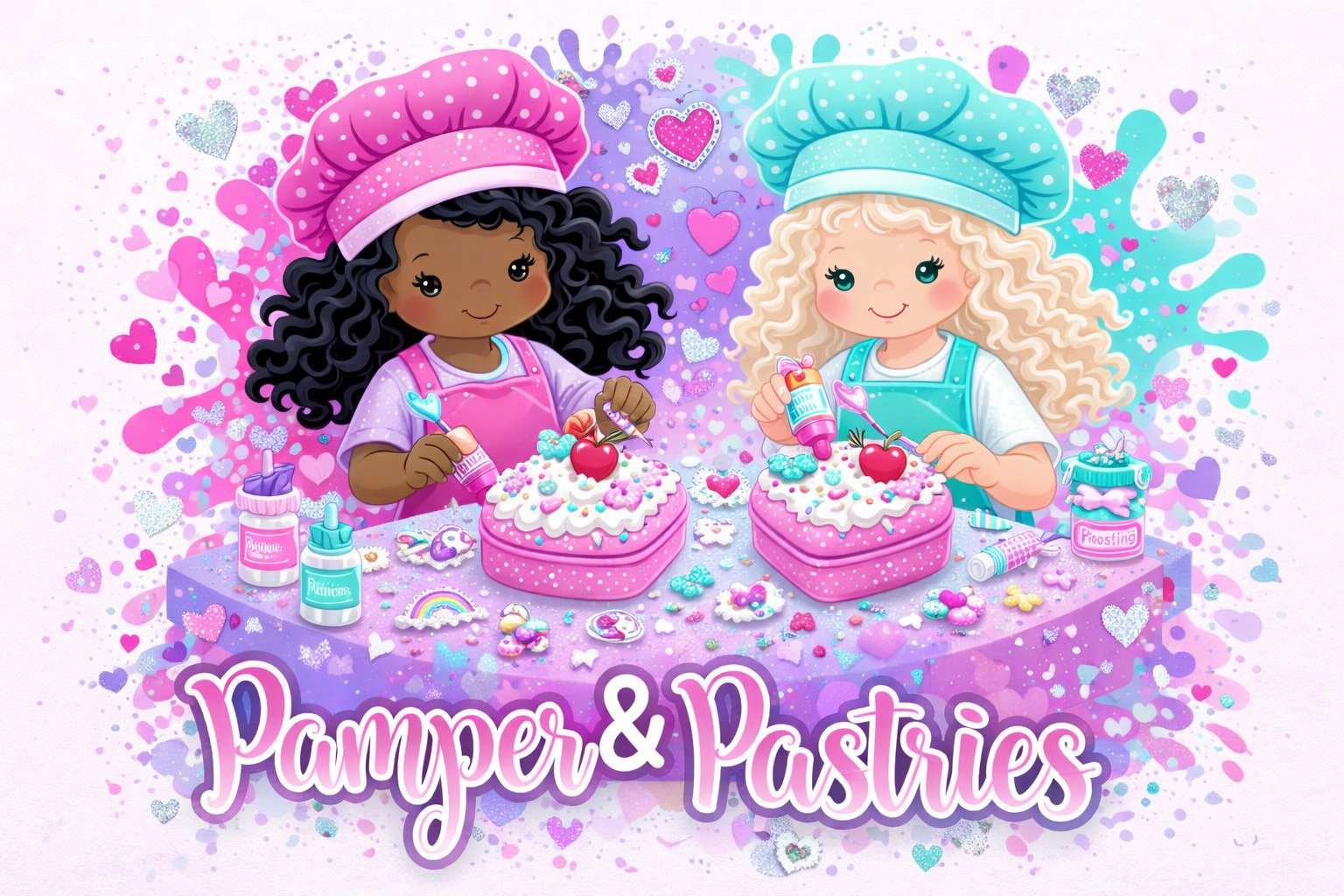 Pamper and Pastries spa party for girls decorating cake style jewelry boxes Fayette County GA
