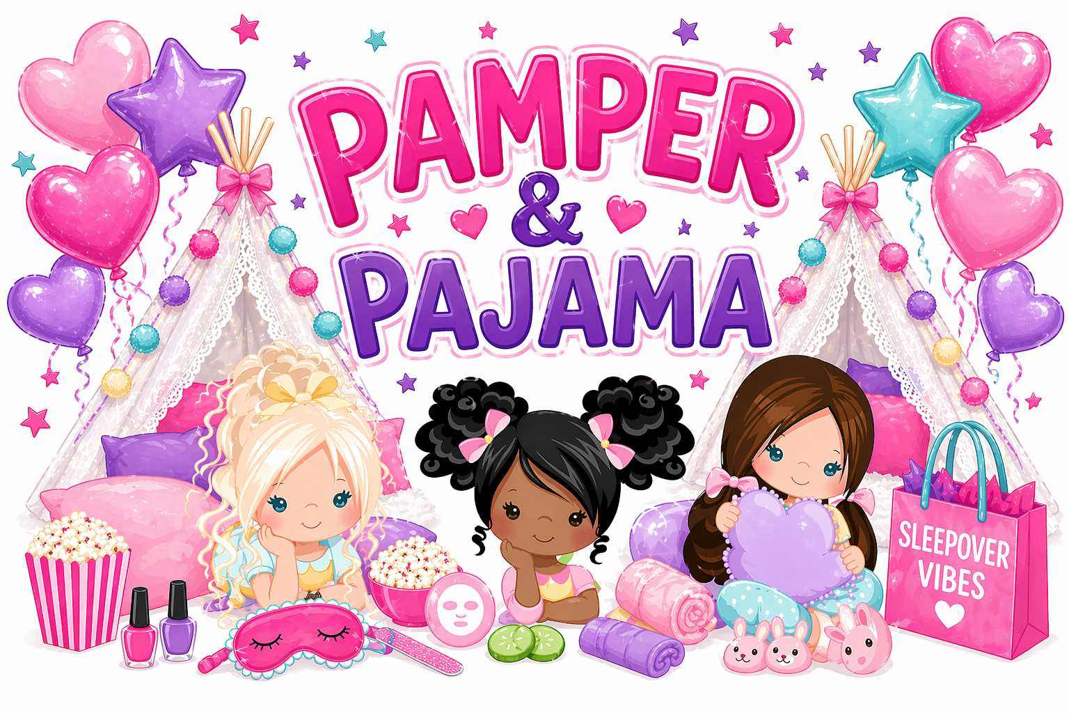 spa and sleepover party for girls pajama party experience South Fulton GA birthday