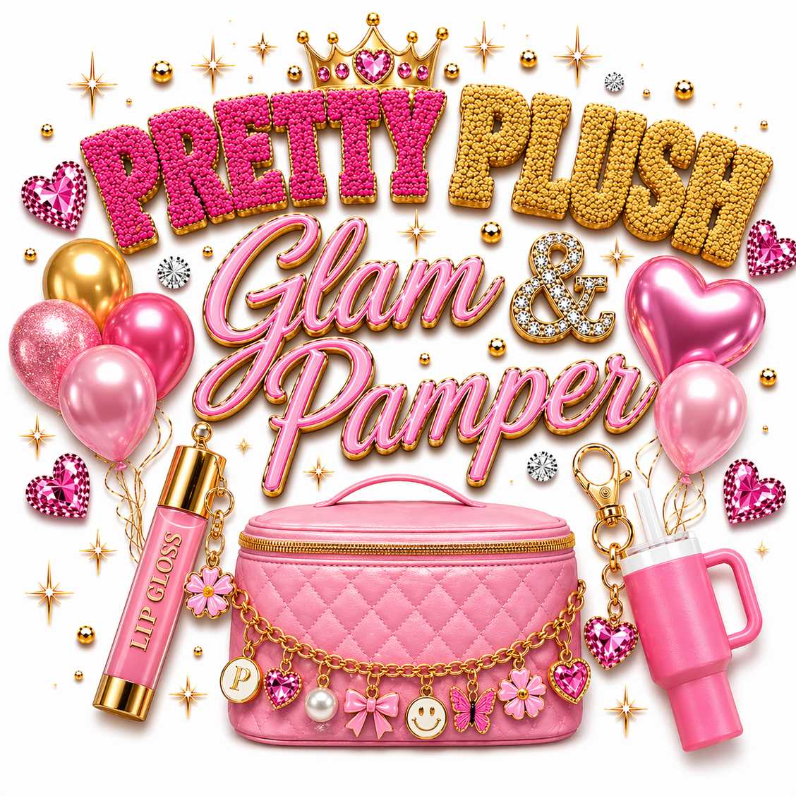 Pretty Plush Glam Bus glam and pamper party for tweens with luxury glam party bus, makeup stations and spa experience